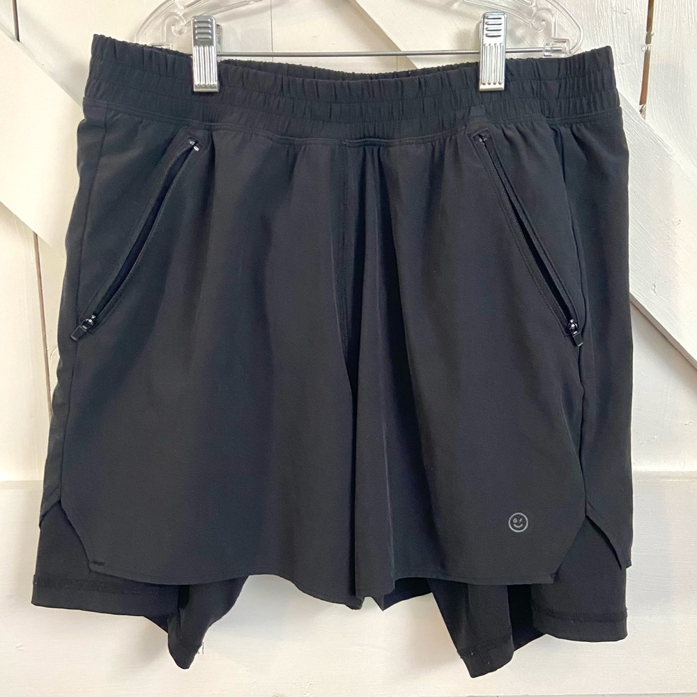 Men’s Gilly Hicks 2-in-1 Running Shorts - Liner - Black - Small - 5” Inseam